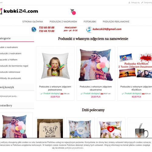 Łódź - poduszka ze zdjęciem dwustronna
