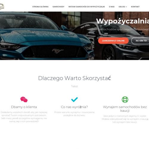 Wynajem aut sportowych - Warszawa