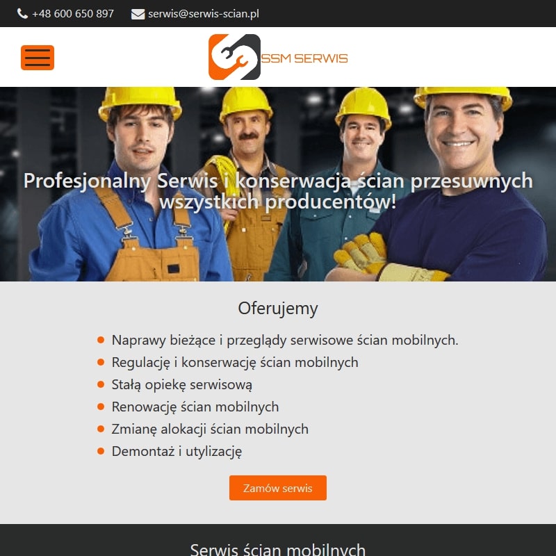 Serwis ścian składanych w Krakowie