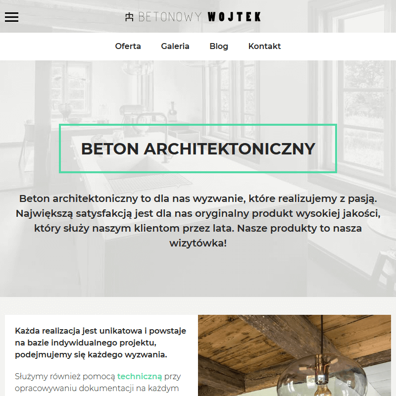 Beton architektoniczny w salonie w Gdyni