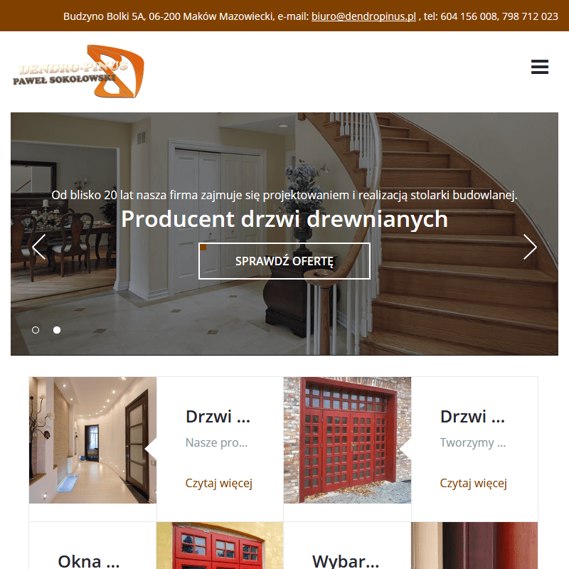 Drzwi drewniane wewnętrzne producent - Skierniewice