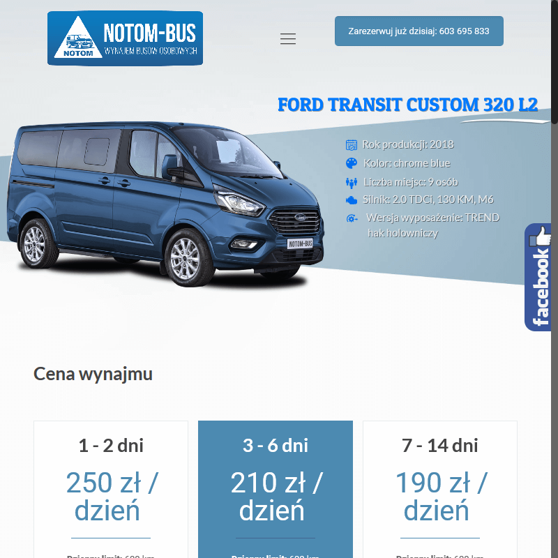 Wynajem busa cena - Leszno