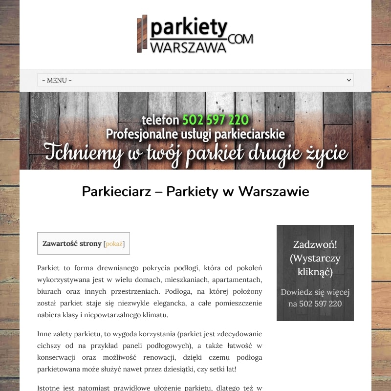 Cyklinowanie parkietu Warszawa