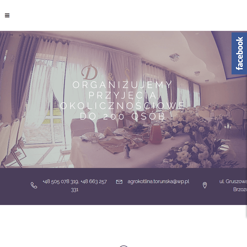 Toruń - sala weselna na 200 osób pod toruniem